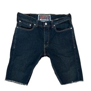 Levi's Original Men's Denim Cut Off Jean Shorts 511 Skinny Fit Dark Wash Sz 34